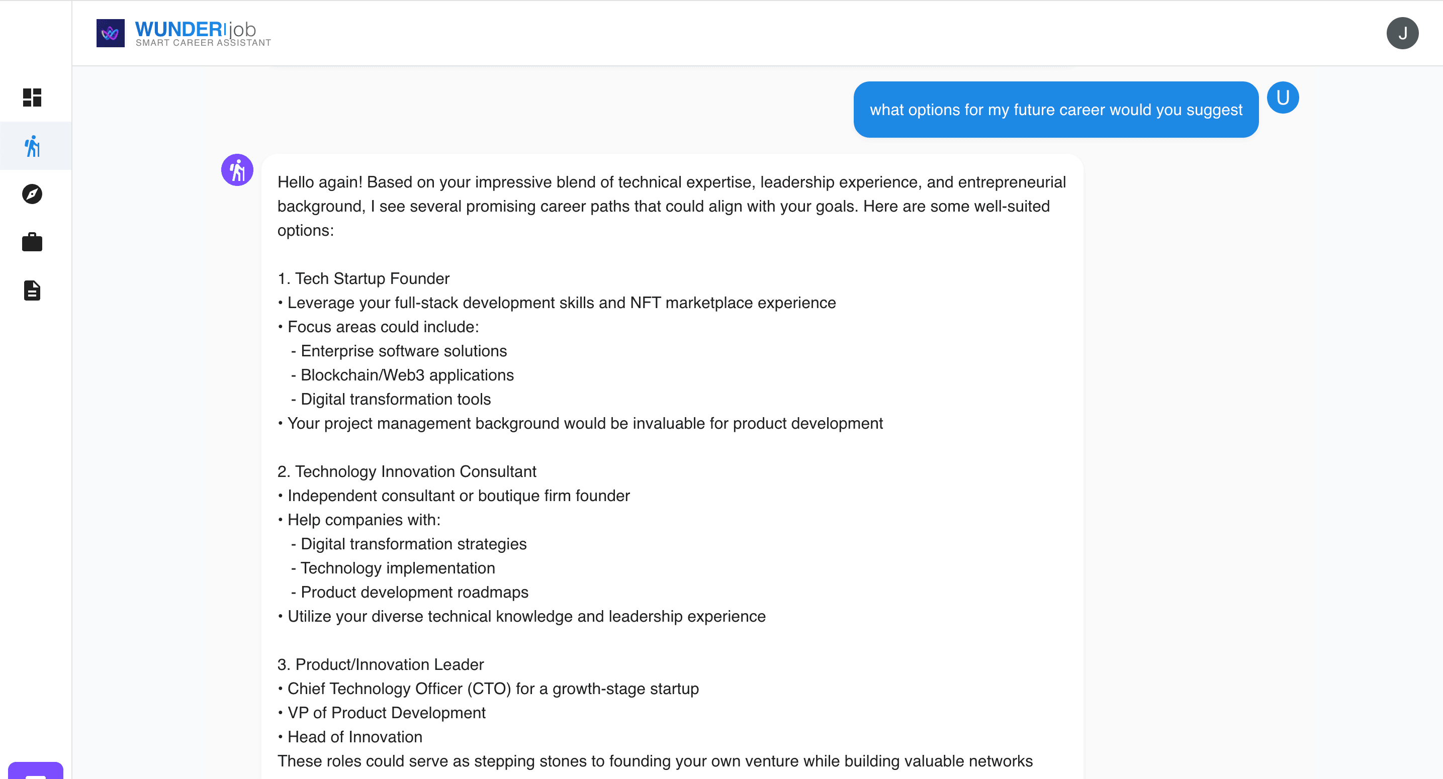 AI helping with career planning illustration